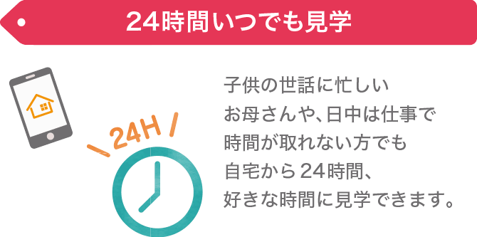 24時間いつでも見学