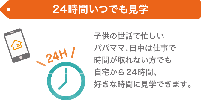 24時間いつでも見学