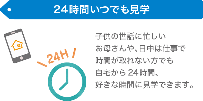 24時間いつでも見学