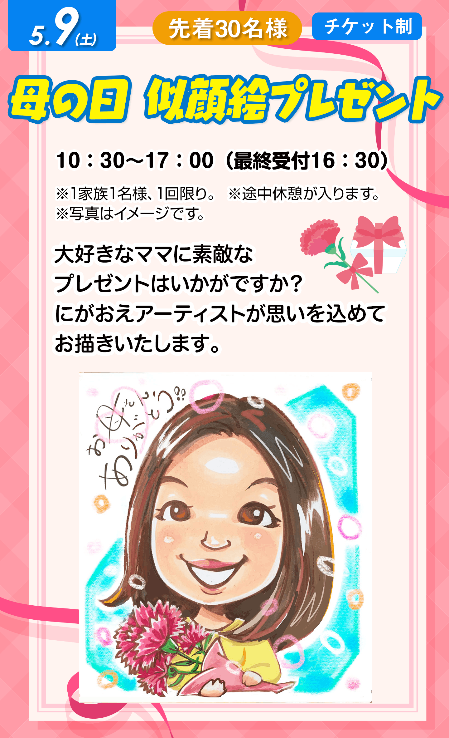 母の日 似顔絵プレゼント