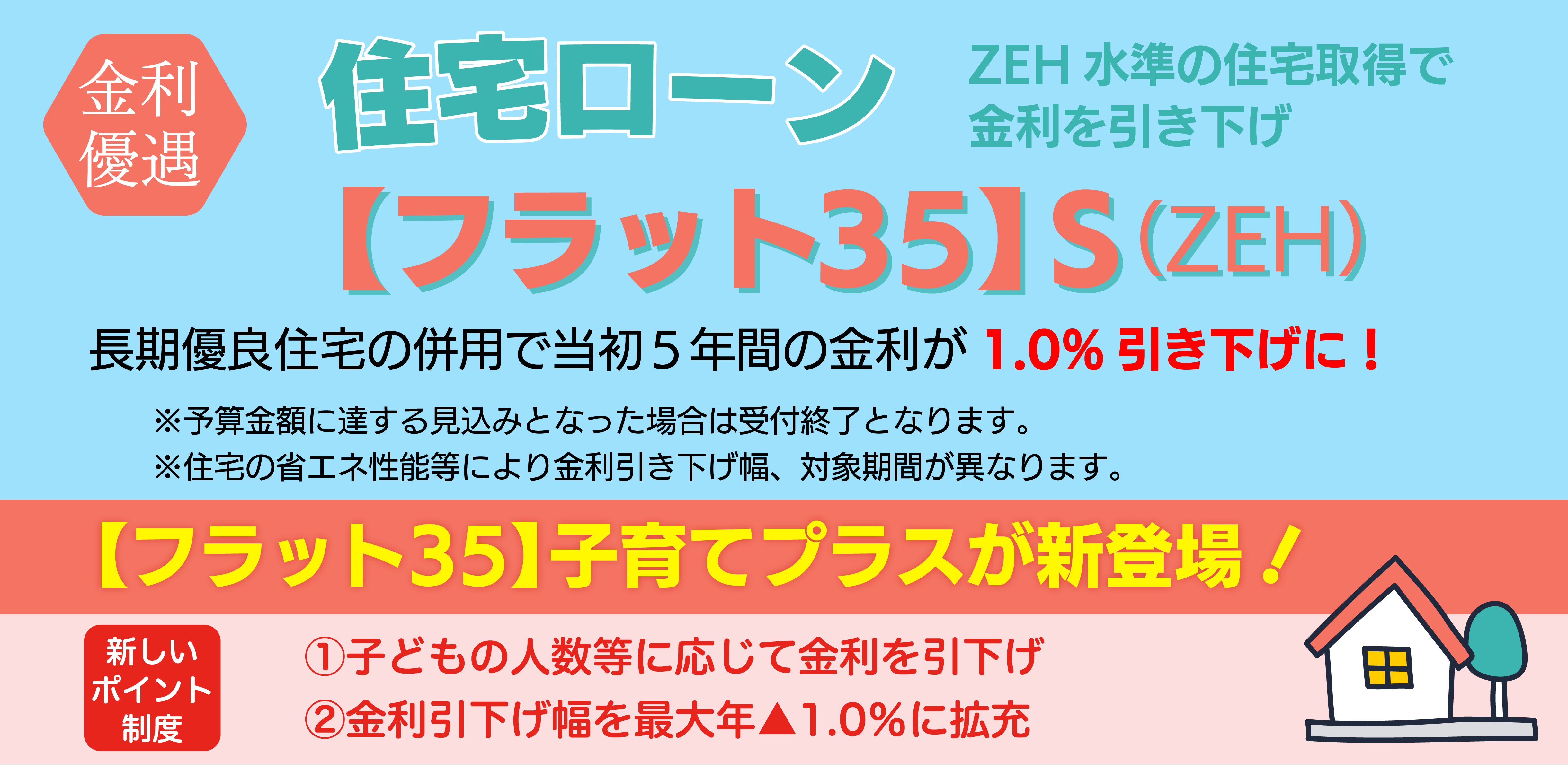 金利優遇 住宅ローン 【フラット35】S(ZEH)