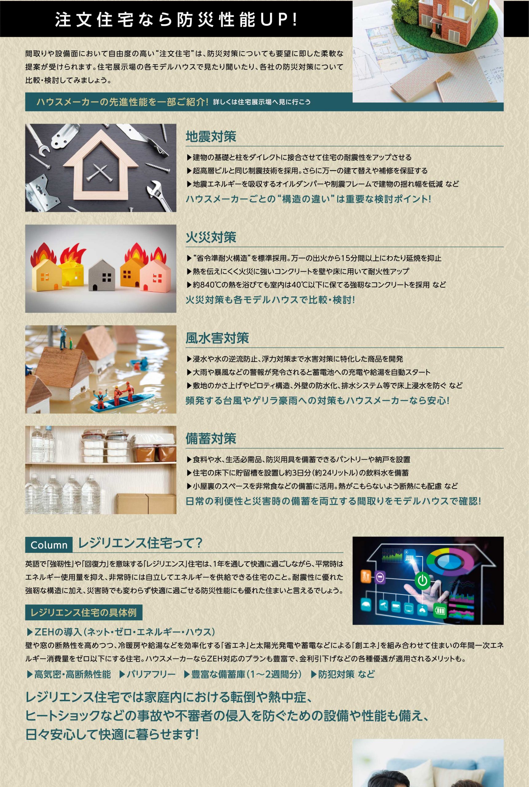 注文住宅なら防災性能UP！