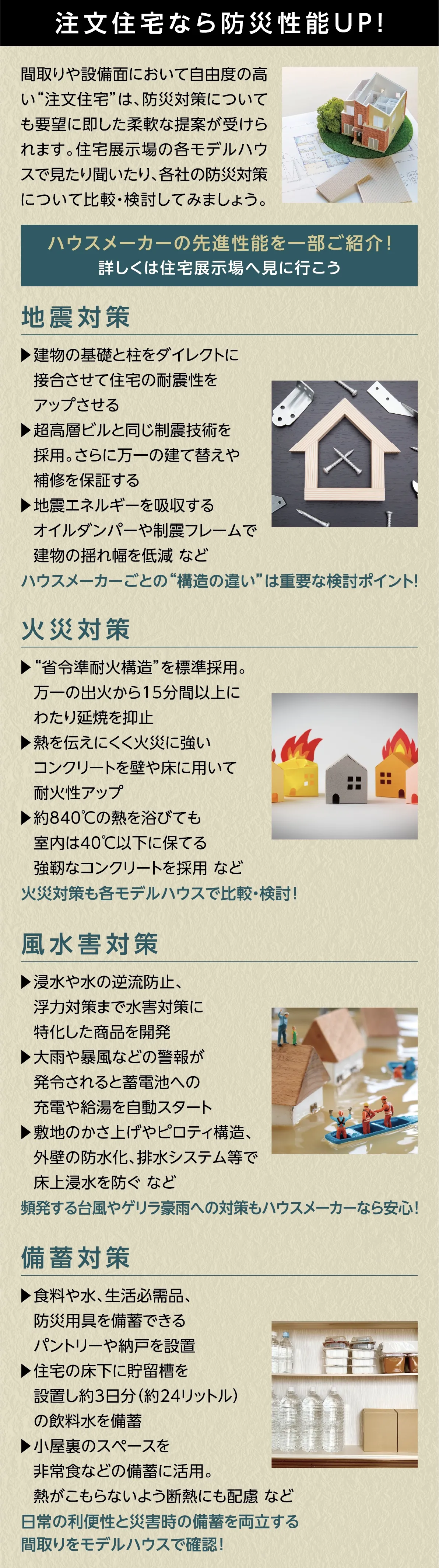 注文住宅なら防災性能UP！