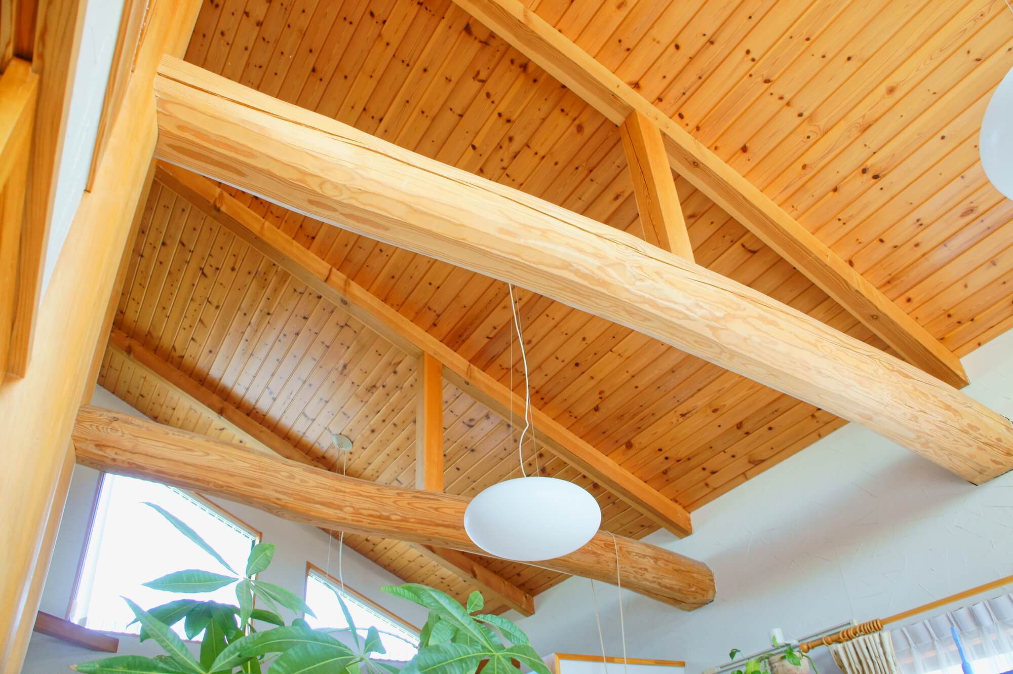 天井から吊るされた照明