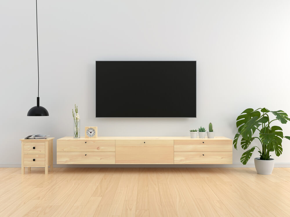 収納棚とテレビ