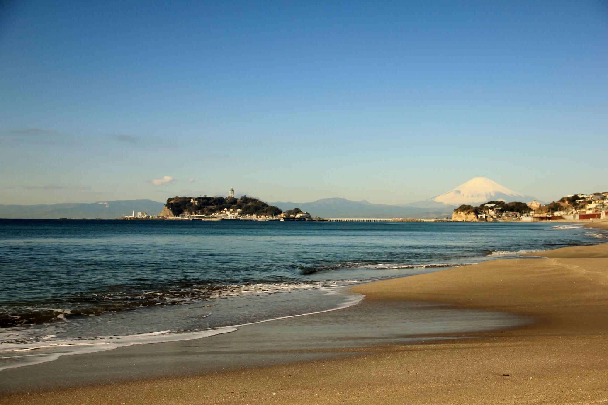 海岸からの江の島