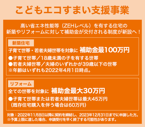 こどもエコすまい住宅支援事業